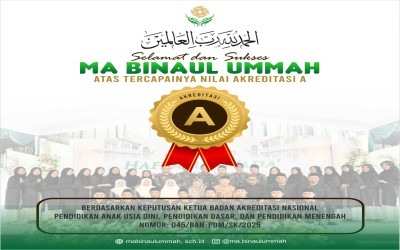 Prestasi Membanggakan: MA Binaul Ummah Raih Akreditasi A dari BAN-PDM